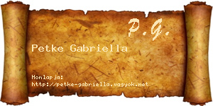 Petke Gabriella névjegykártya