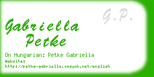 gabriella petke business card